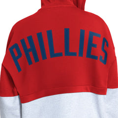 Philadelphia Phillies Starter Women's Wishbone Full-Zip Hoodie Red/Heather Gray