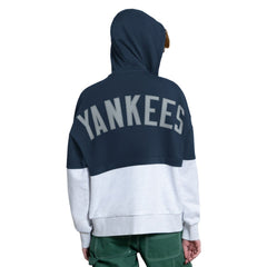 New York Yankees Starter Women's Wishbone Full-Zip Hoodie Navy/Heather Gray