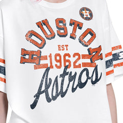 Houston Astros Starter Women's Cropped Hurry Up Offense T-Shirt White