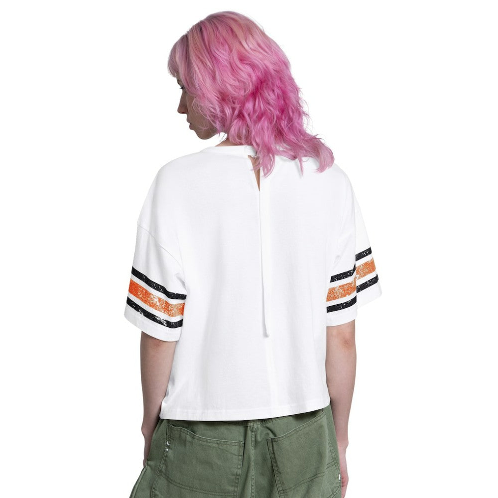 Baltimore Orioles Starter Women's Cropped Hurry Up Offense T-Shirt White