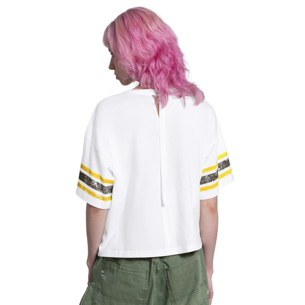 San Diego Padres Starter Women's Cropped Hurry Up Offense T-Shirt White