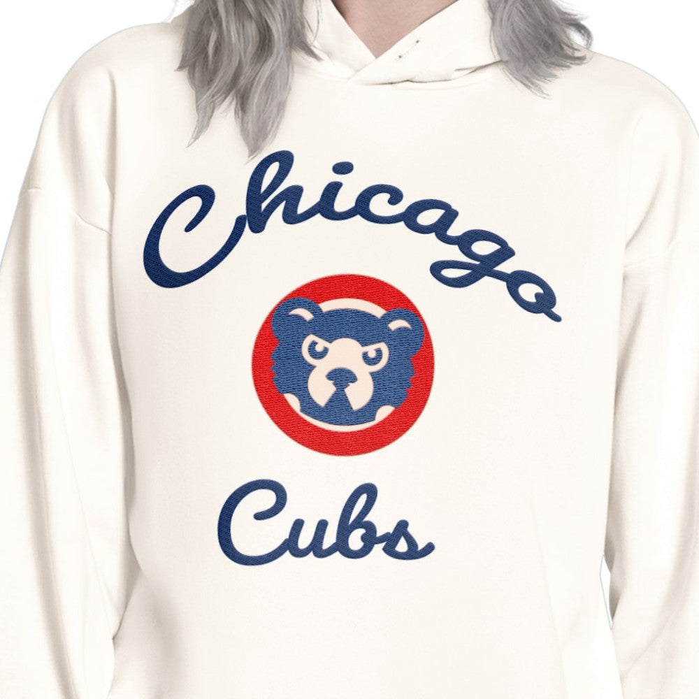 Chicago Cubs Starter Women's Baseline Hoodie Sweatshirt Cream