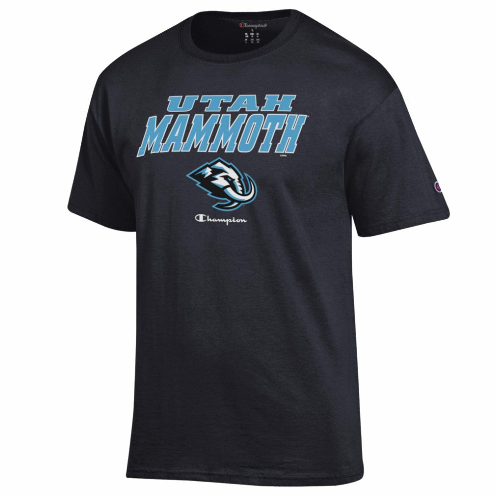 Utah Mammoth Champion Jersey T-Shirt - Black T-shirts