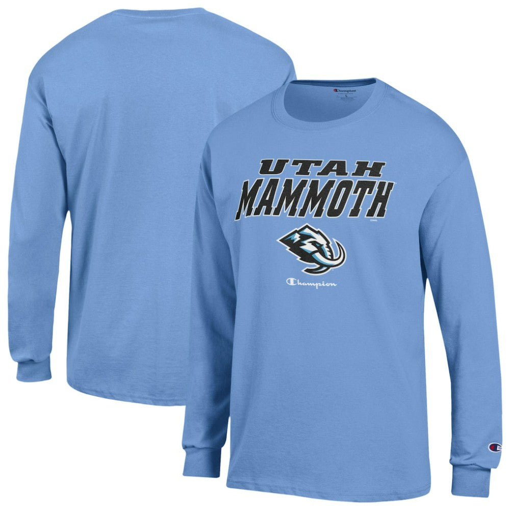 Utah Mammoth Champion Jersey Long Sleeve T-Shirt - Blue T-shirts