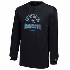 Utah Mammoth Champion Youth Jersey Long Sleeve T-Shirt - Black T-shirts
