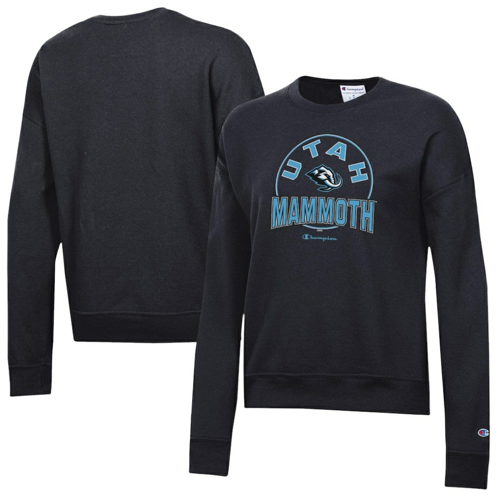 Utah Mammoth Champion Women's Powerblend Fleece Sweatshirt - Black Sweatshirts