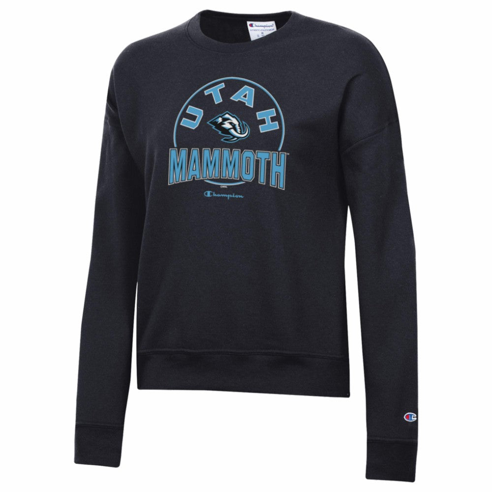 Utah Mammoth Champion Women's Powerblend Fleece Sweatshirt - Black Sweatshirts