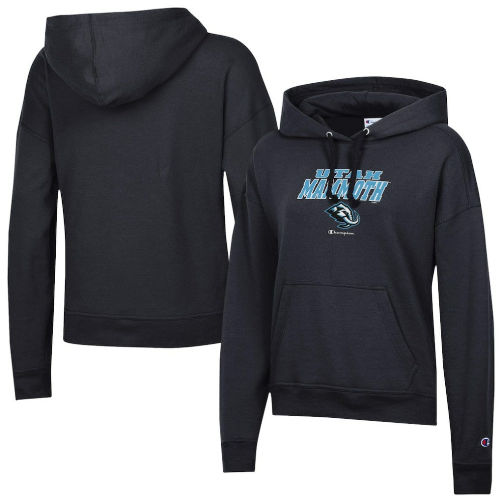 Utah Mammoth Champion Women's Powerblend Fleece Hoodie - Black Hoodies
