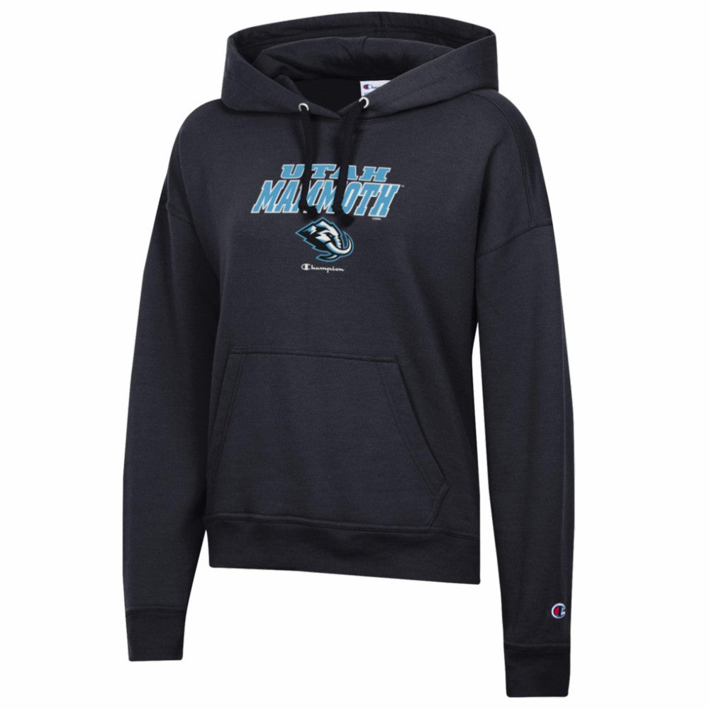 Utah Mammoth Champion Women's Powerblend Fleece Hoodie - Black Hoodies