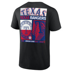 Texas Rangers Profile Big & Tall Two-Sided Graphic T-Shirt Black