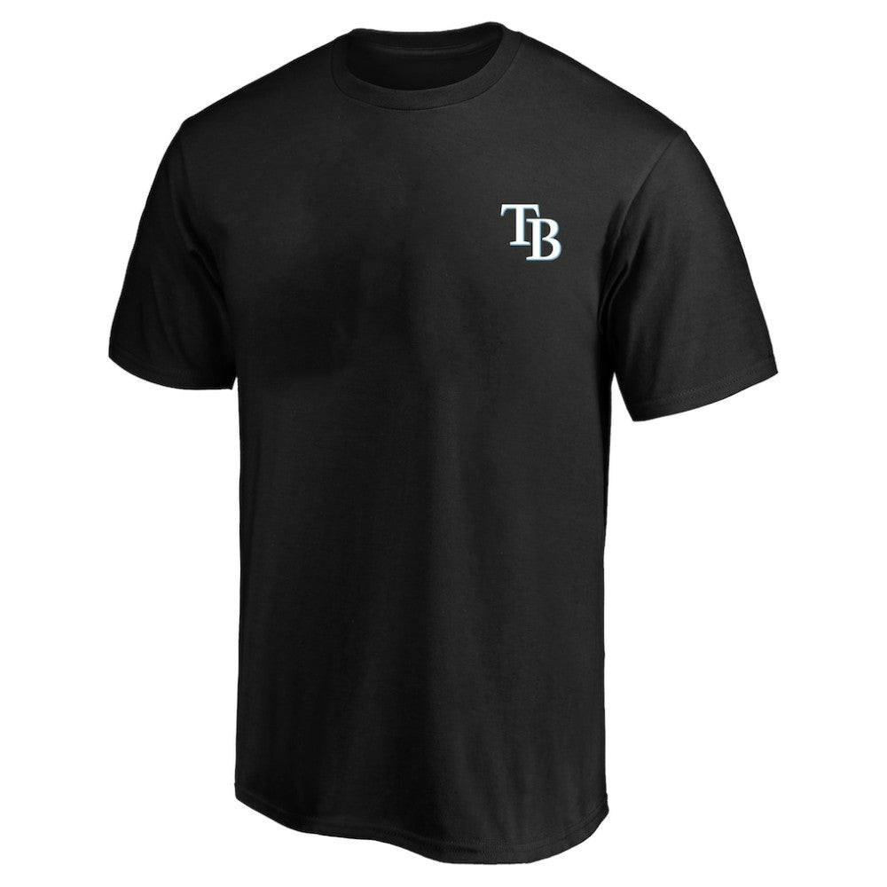 Tampa Bay Rays Profile Big & Tall Two-Sided Graphic T-Shirt Black