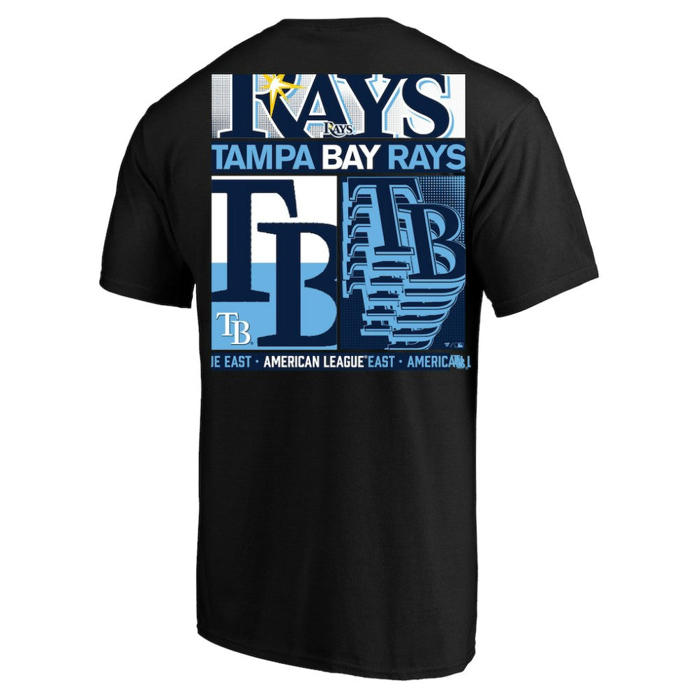 Tampa Bay Rays Profile Big & Tall Two-Sided Graphic T-Shirt Black