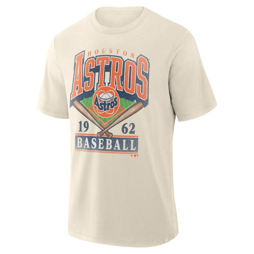 Houston Astros Profile Big & Tall Screen Print T-Shirt Cream