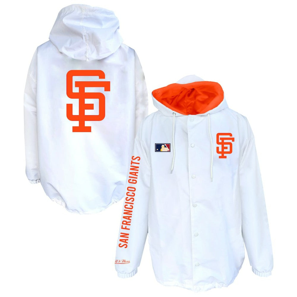 San Francisco Giants Big & Tall Full-Snap Hooded Jacket White