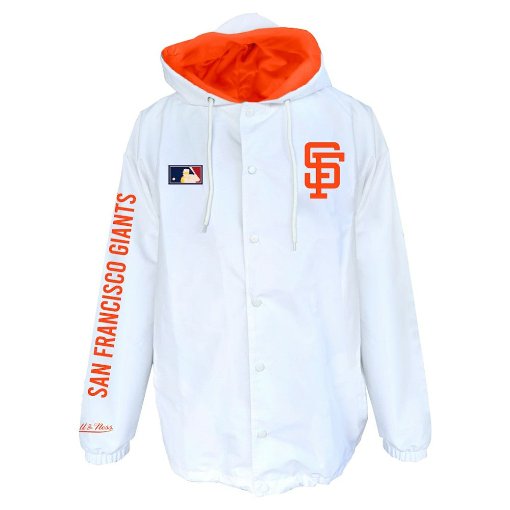 San Francisco Giants Big & Tall Full-Snap Hooded Jacket White
