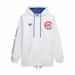 Chicago Cubs Big & Tall Full-Snap Hooded Jacket White