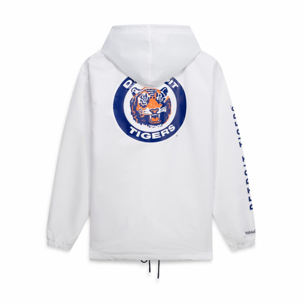 Detroit Tigers Big & Tall Full-Snap Hooded Jacket White
