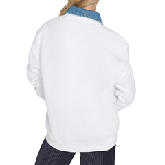 Anaheim Ducks Starter Women's Arch Stripe Fleece Sweatshirt - White Sweatshirts
