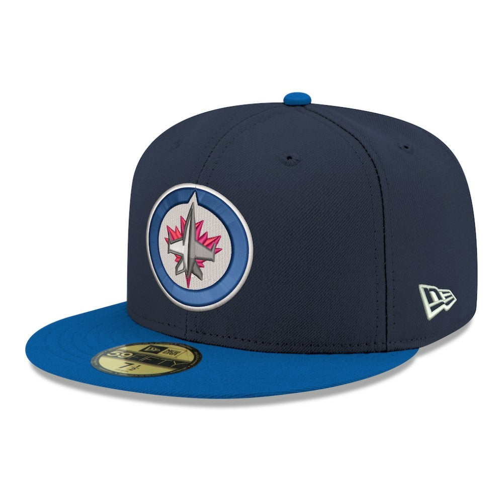 Winnipeg Jets New Era Core Logo Two-Tone 59FIFTY Fitted Hat - Navy Hats