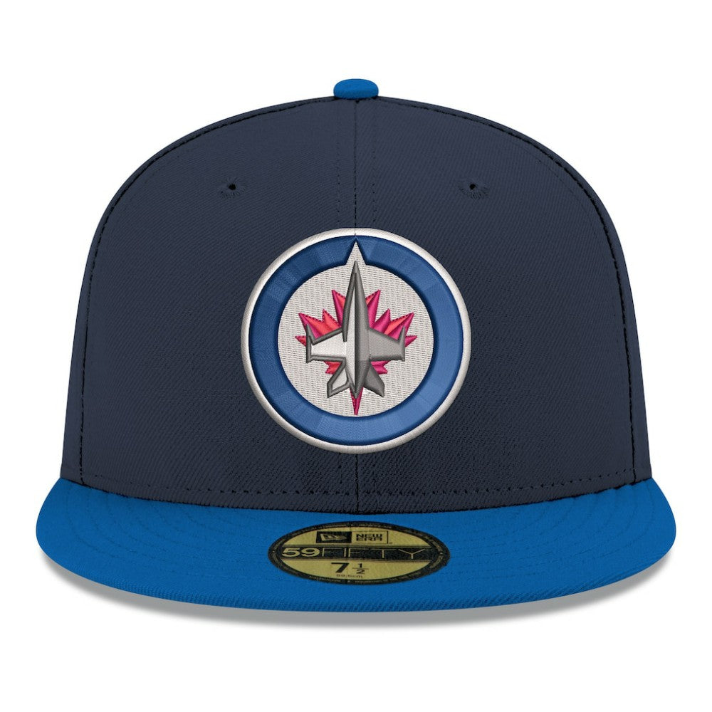 Winnipeg Jets New Era Core Logo Two-Tone 59FIFTY Fitted Hat - Navy Hats