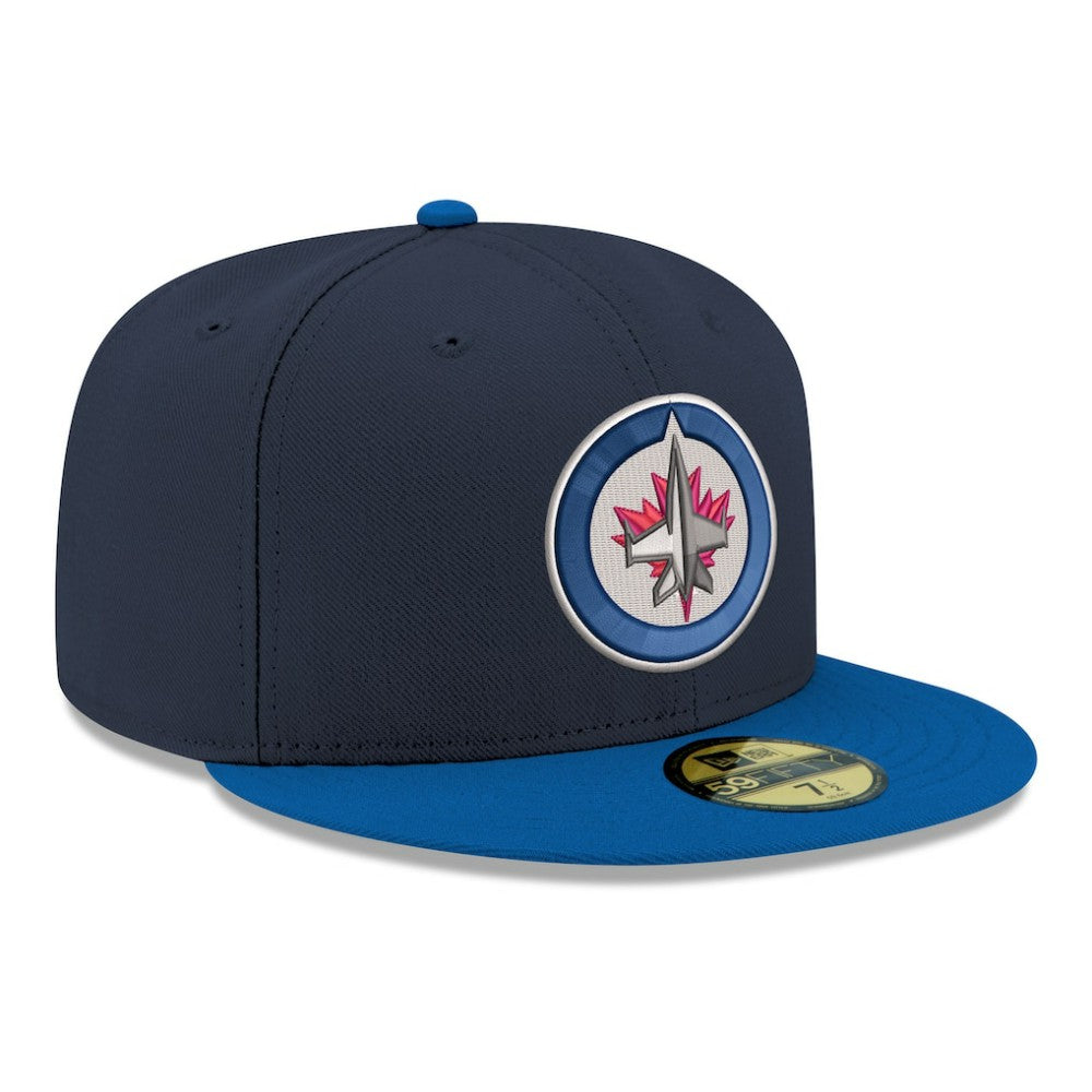 Winnipeg Jets New Era Core Logo Two-Tone 59FIFTY Fitted Hat - Navy Hats