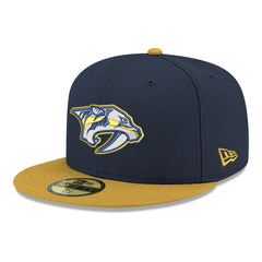 Nashville Predators New Era Core Logo Two-Tone 59FIFTY Fitted Hat - Navy Hats
