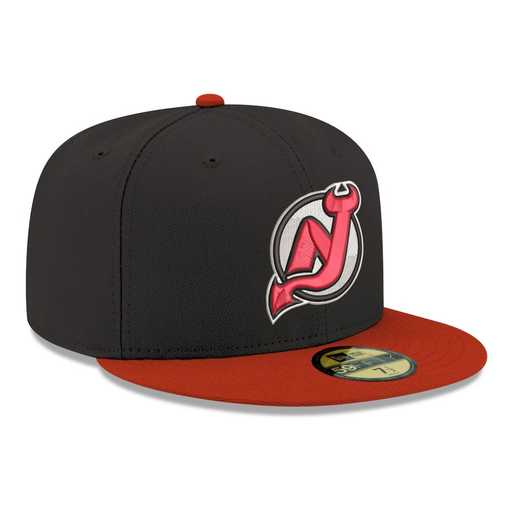 New Jersey Devils New Era Core Logo Two-Tone 59FIFTY Fitted Hat - Black Jerseys