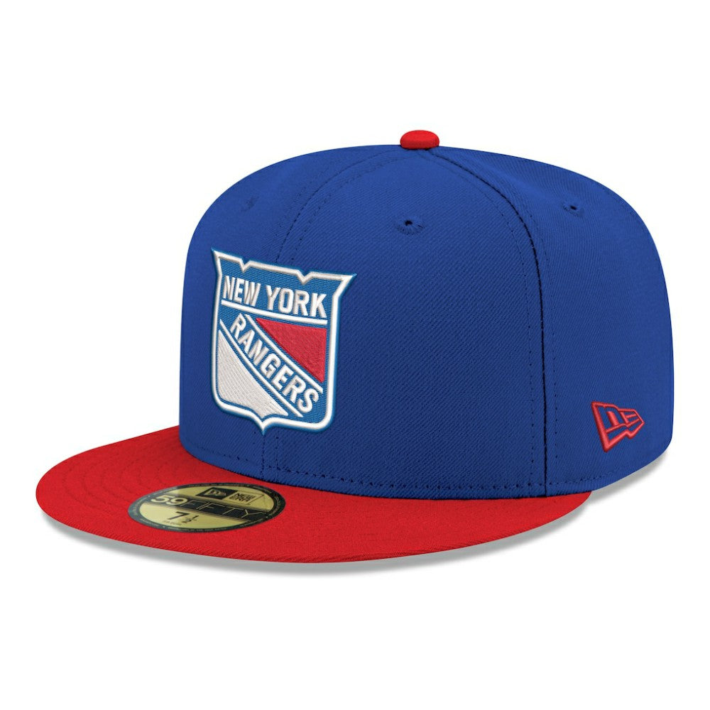 New York Rangers New Era Core Logo Two-Tone 59FIFTY Fitted Hat - Blue Hats