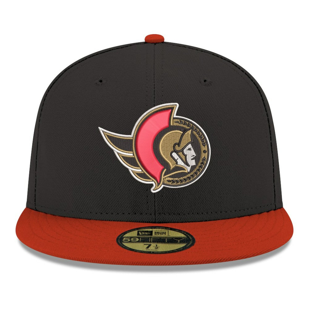 Ottawa Senators New Era Core Logo Two-Tone 59FIFTY Fitted Hat - Black Hats