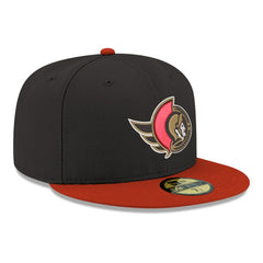 Ottawa Senators New Era Core Logo Two-Tone 59FIFTY Fitted Hat - Black Hats