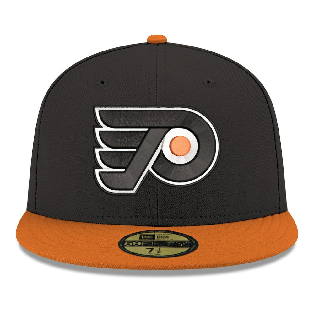 Philadelphia Flyers New Era Core Logo Two-Tone 59FIFTY Fitted Hat - Black Hats
