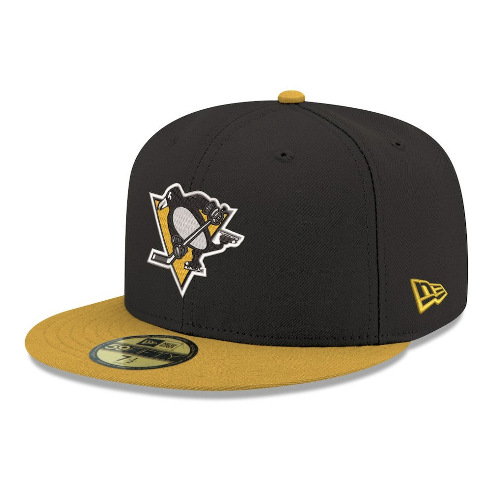 Pittsburgh Penguins New Era Core Logo Two-Tone 59FIFTY Fitted Hat - Black Hats