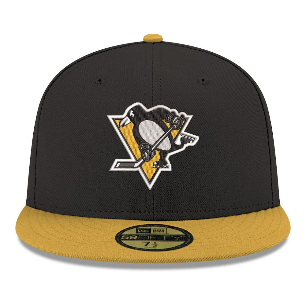 Pittsburgh Penguins New Era Core Logo Two-Tone 59FIFTY Fitted Hat - Black Hats