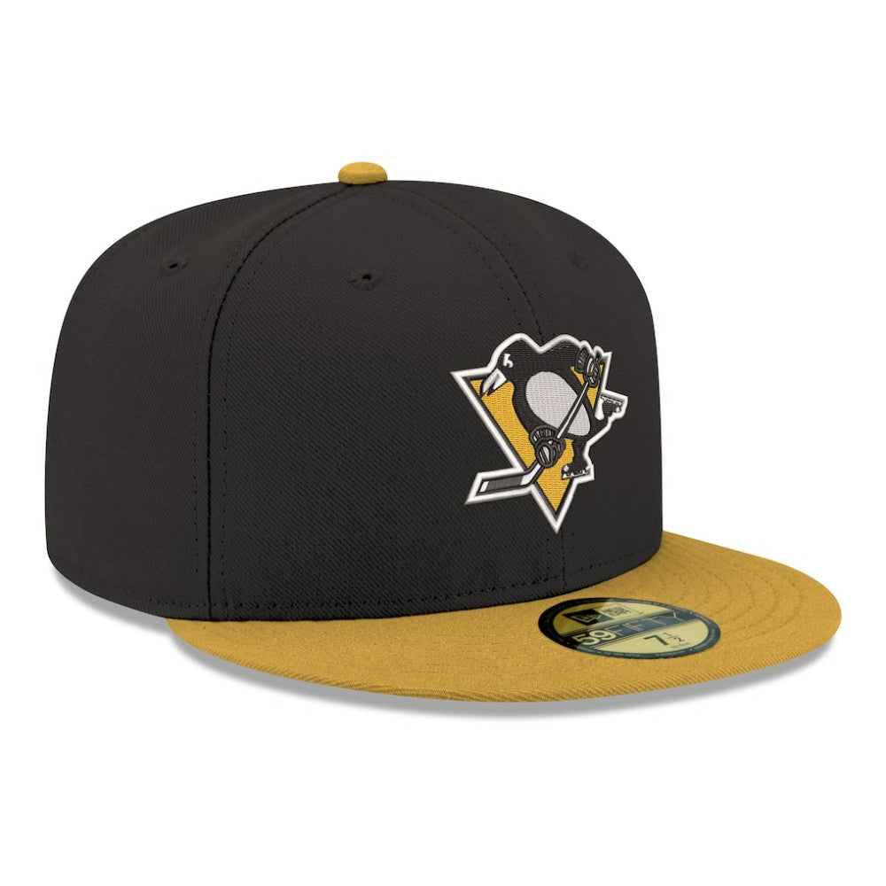 Pittsburgh Penguins New Era Core Logo Two-Tone 59FIFTY Fitted Hat - Black Hats