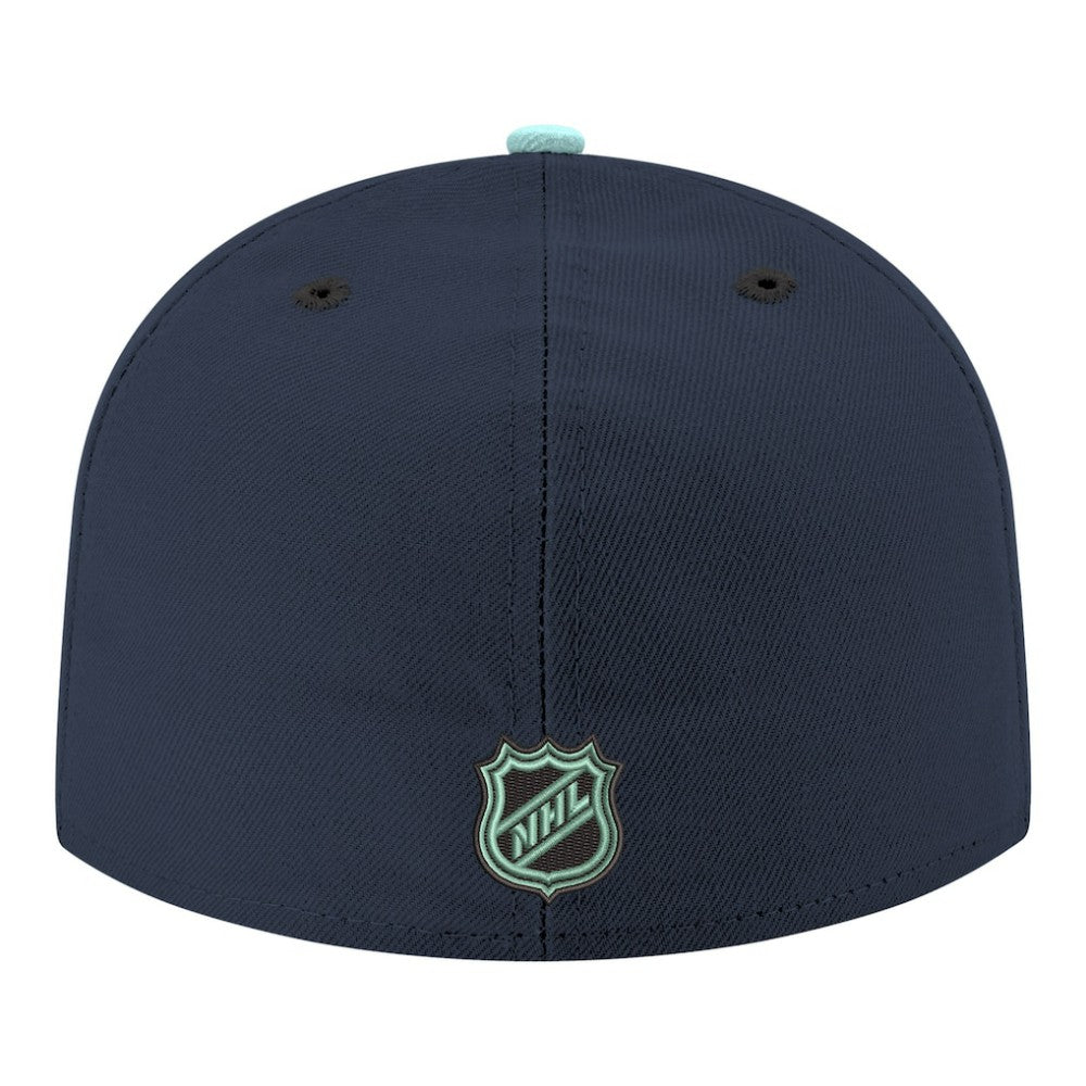 Seattle Kraken New Era Core Logo Two-Tone 59FIFTY Fitted Hat - Navy Hats