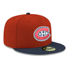 Montreal Canadiens New Era Core Logo Two-Tone 59FIFTY Fitted Hat - Red Hats