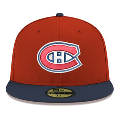 Montreal Canadiens New Era Core Logo Two-Tone 59FIFTY Fitted Hat - Red Hats