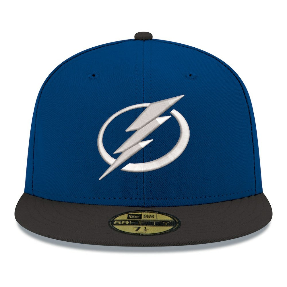 Tampa Bay Lightning New Era Core Logo Two-Tone 59FIFTY Fitted Hat - Blue Hats