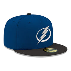 Tampa Bay Lightning New Era Core Logo Two-Tone 59FIFTY Fitted Hat - Blue Hats