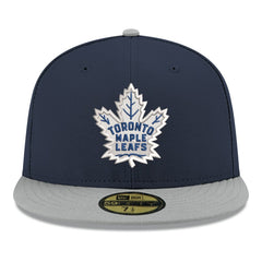 Toronto Maple Leafs New Era Core Logo Two-Tone 59FIFTY Fitted Hat - Navy Hats