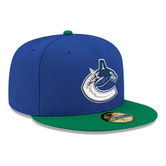 Vancouver Canucks New Era Core Logo Two-Tone 59FIFTY Fitted Hat - Blue Hats