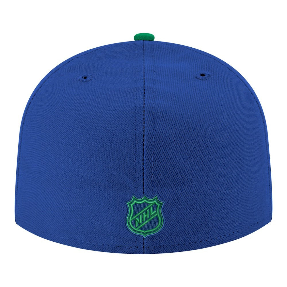 Vancouver Canucks New Era Core Logo Two-Tone 59FIFTY Fitted Hat - Blue Hats