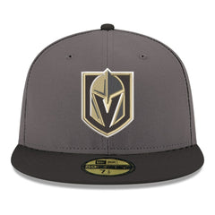 Vegas Golden Knights New Era Core Logo Two-Tone 59FIFTY Fitted Hat - Gray Hats