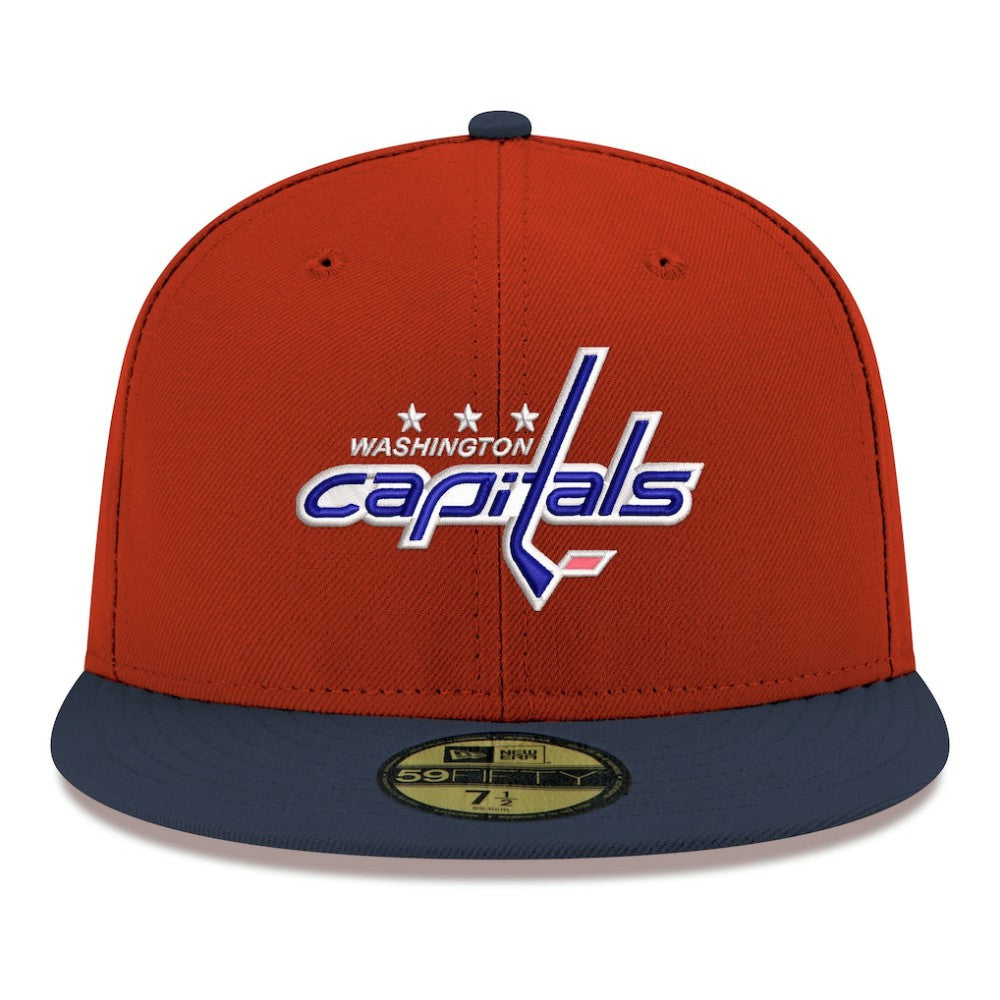 Washington Capitals New Era Core Logo Two-Tone 59FIFTY Fitted Hat - Red Hats