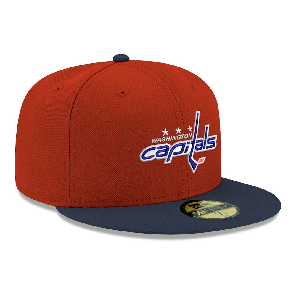 Washington Capitals New Era Core Logo Two-Tone 59FIFTY Fitted Hat - Red Hats