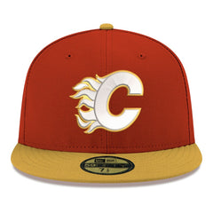 Calgary Flames New Era Core Logo Two-Tone 59FIFTY Fitted Hat - Red Hats