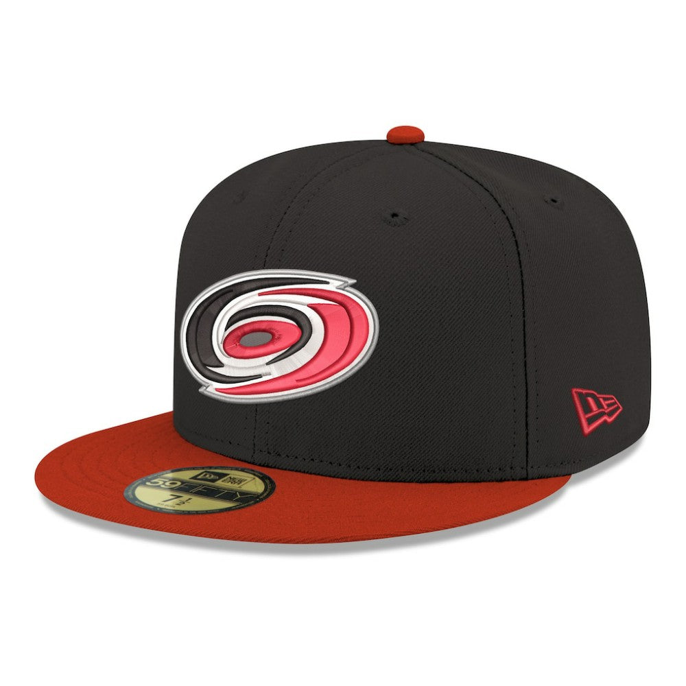 Carolina Hurricanes New Era Core Logo Two-Tone 59FIFTY Fitted Hat - Black Hats