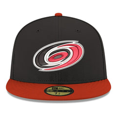 Carolina Hurricanes New Era Core Logo Two-Tone 59FIFTY Fitted Hat - Black Hats