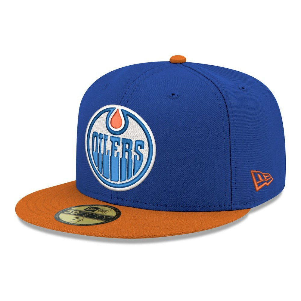 Edmonton Oilers New Era Core Logo Two-Tone 59FIFTY Fitted Hat - Royal Hats