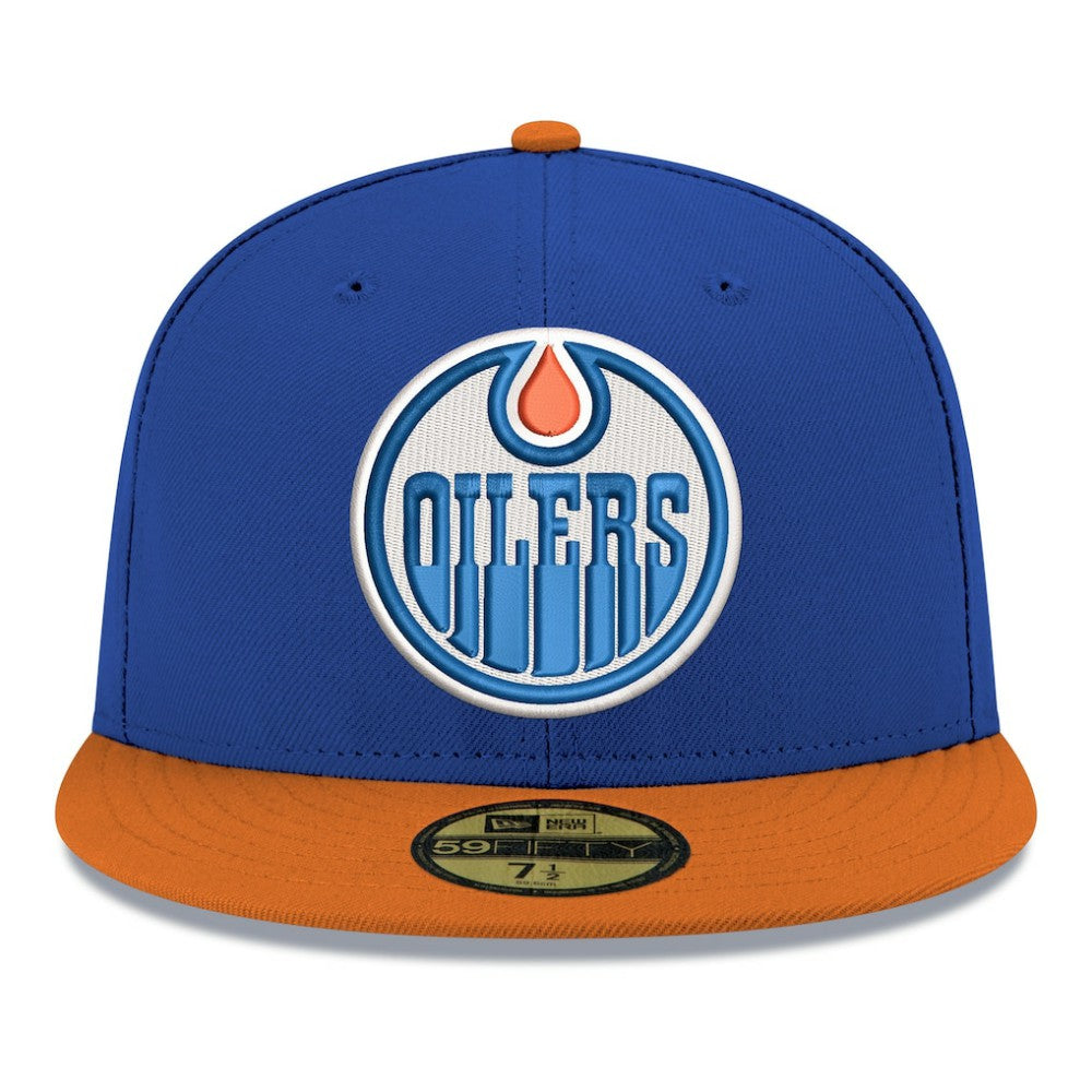 Edmonton Oilers New Era Core Logo Two-Tone 59FIFTY Fitted Hat - Royal Hats